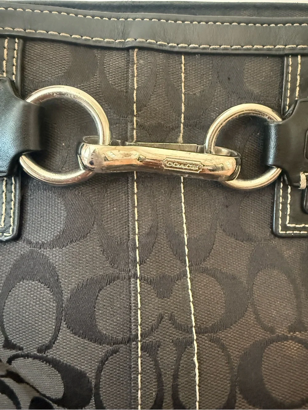Coach vintage Y2K signature Hampton tote with matching wallet and duster bag